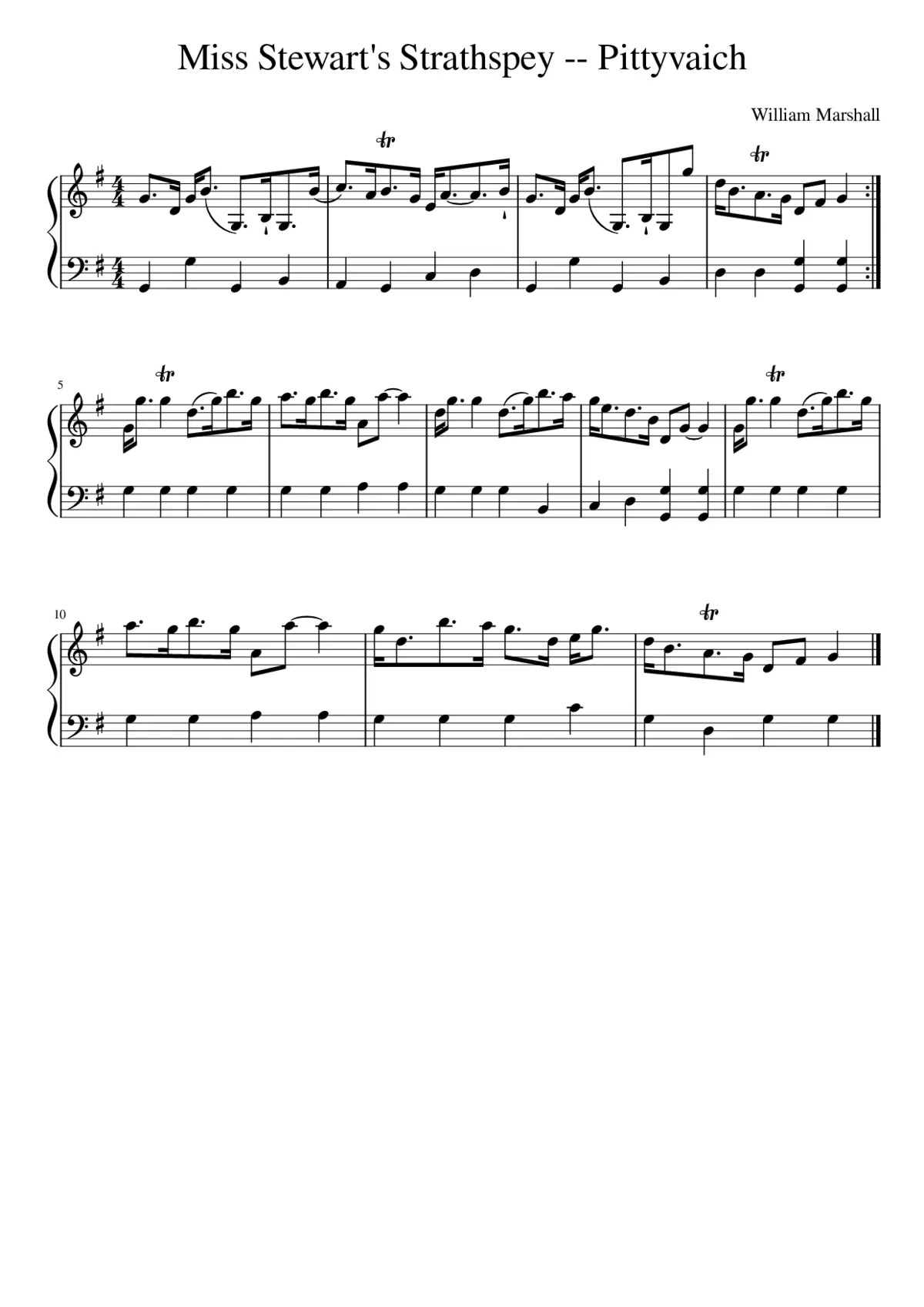 Miss Stewart's Strathspey -- Pittyvaich - Page 1