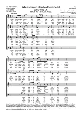 When strangers stand and hear me tell