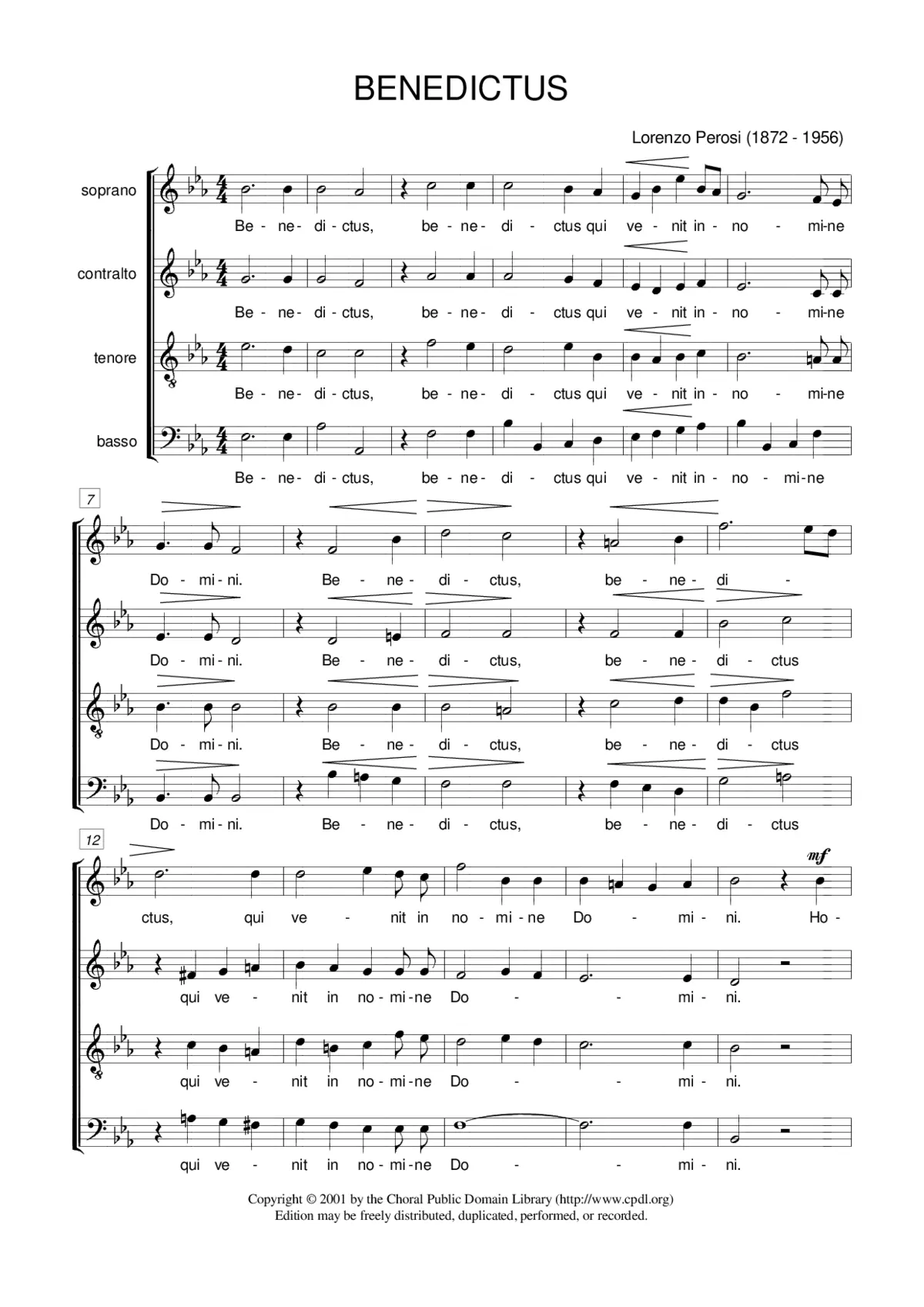 Benedictus - Page 1