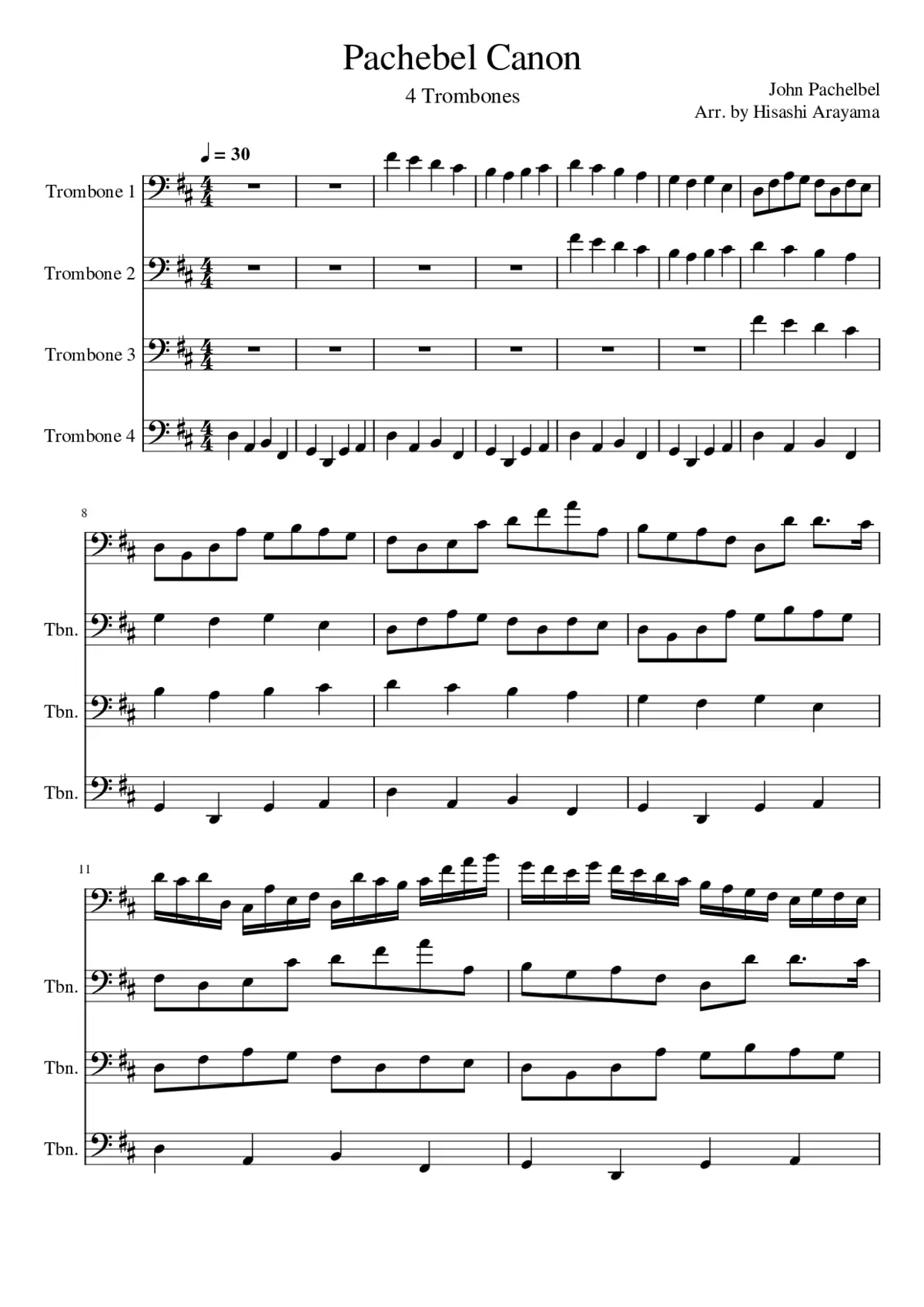 Canon and Gigue in D major P.37 - Page 1