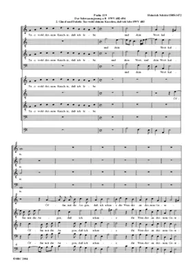 Der Schwanengesang a 8 (Gimel und Daleth: Tue wohl deinem Knechte, dass ich lebe)