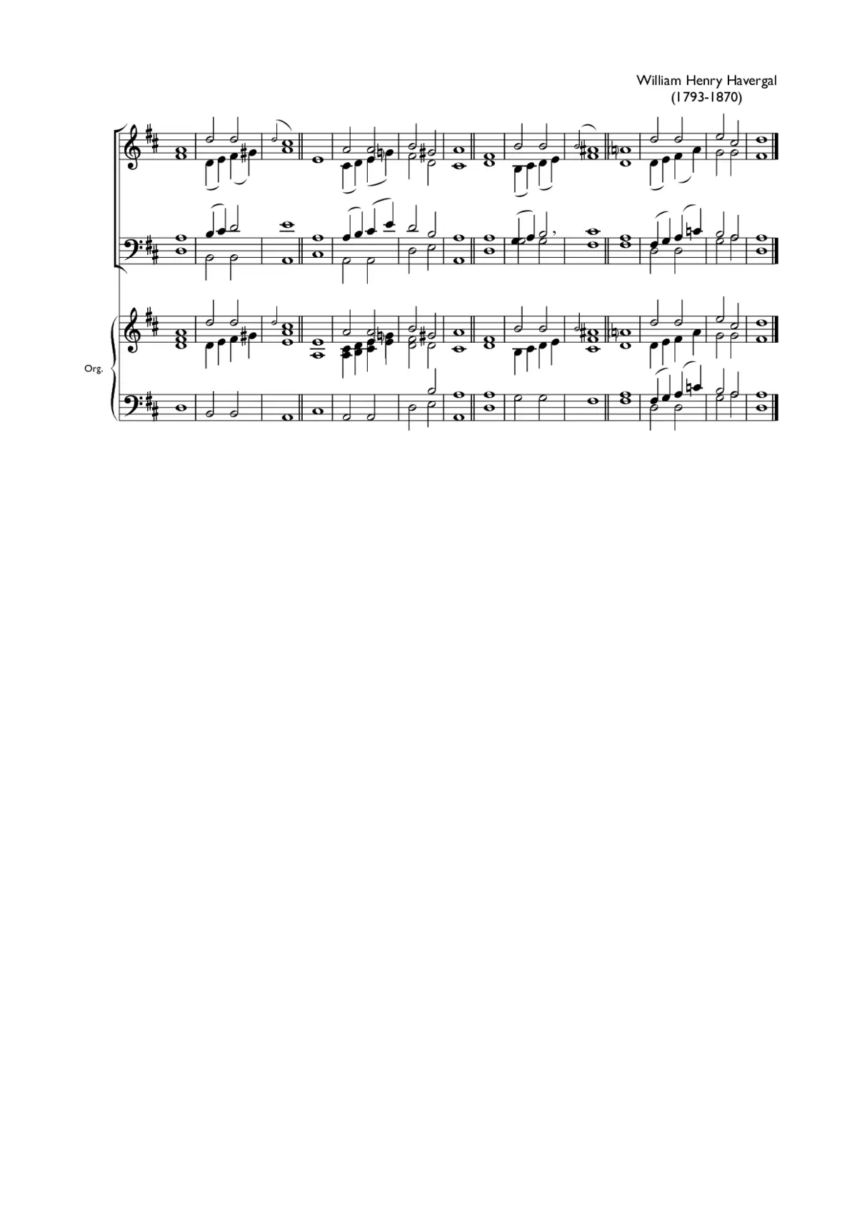 Double chant in D major XVIII - Page 1