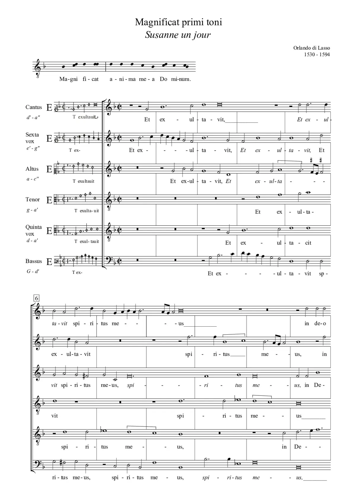 Magnificat Susanne un jour - Page 1