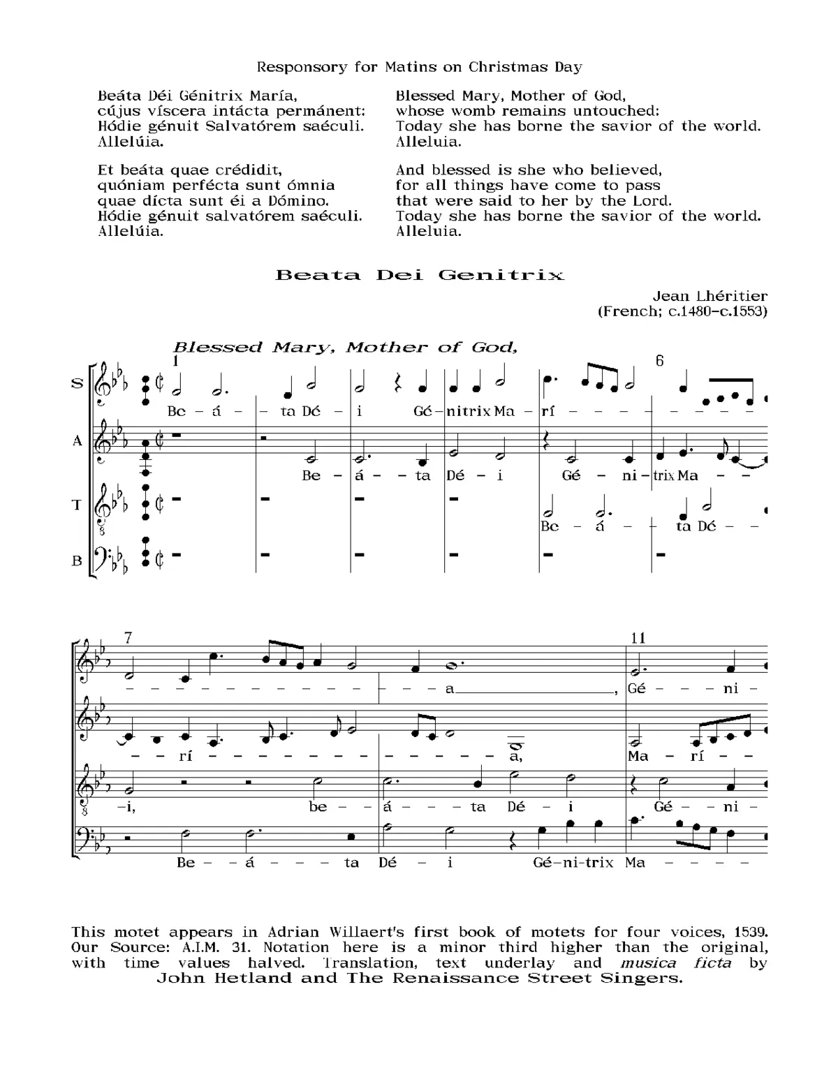 Beata Dei Genitrix - Page 1