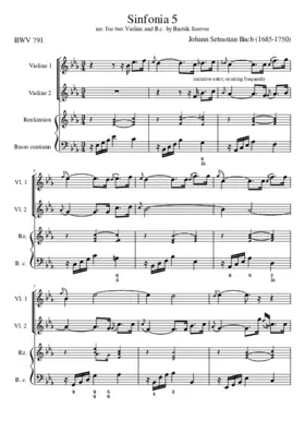 Sinfonia in E-flat major BWV 791