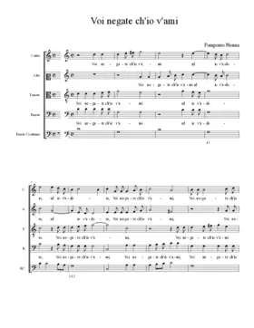 Voi negate ch'io v'ami