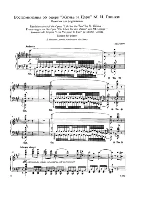 Reminiscences from Glinka's Opera 'A Life for the Tsar'
