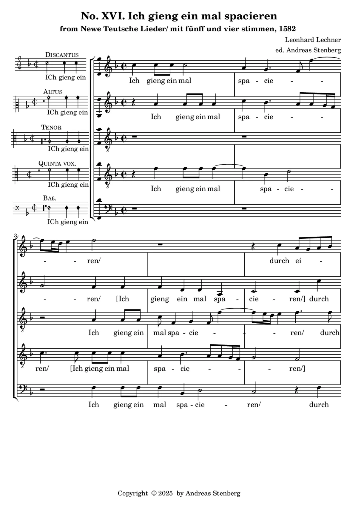 Ich gieng ein mal spacieren - Page 1