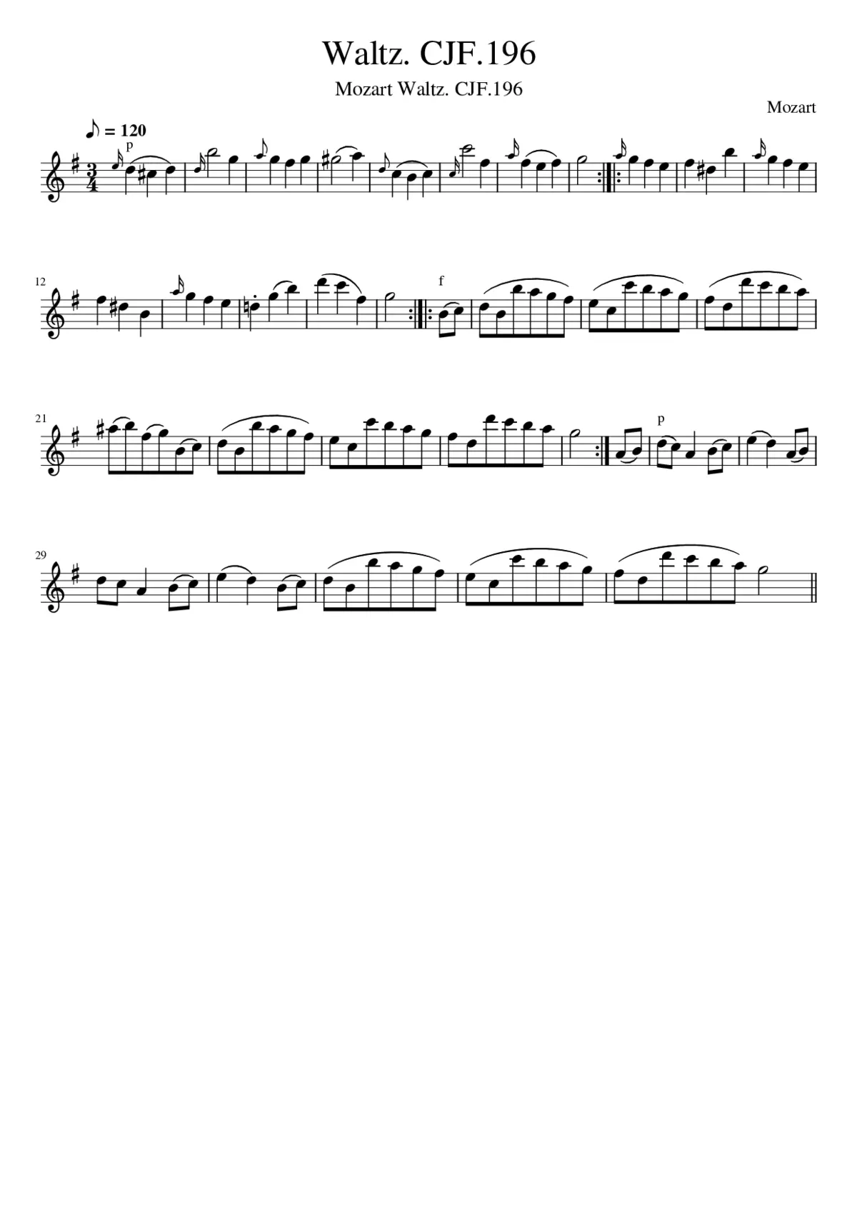 Waltz. CJF.196 - Page 1