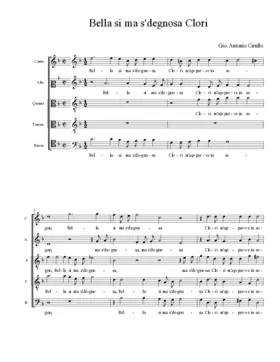 Bella si ma s'degnosa Clori