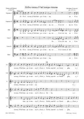 Zefiro torna e il bel tempo rimena