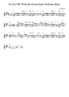 So I'm Off With the Good Saint Nicholas Boat