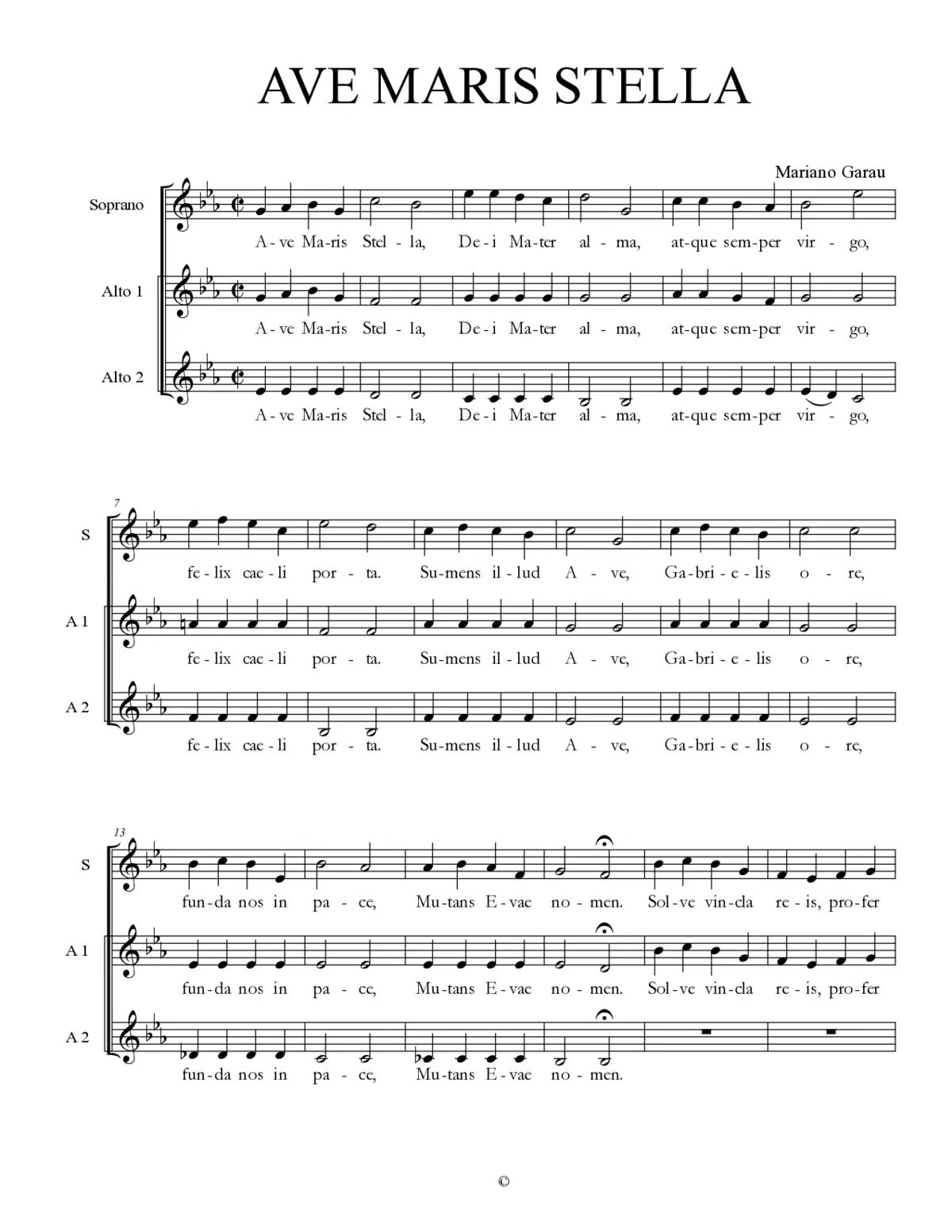Ave Maris Stella II - Page 1