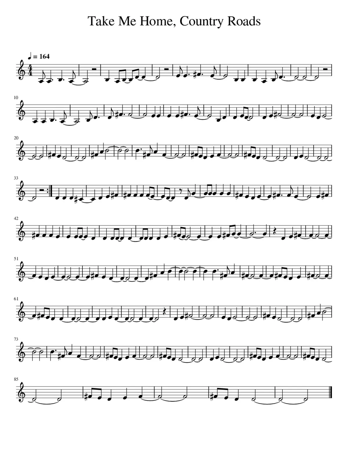 Take Me Home Country Roads - Page 1