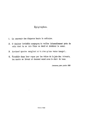 Solitude - Poême en quatre parties