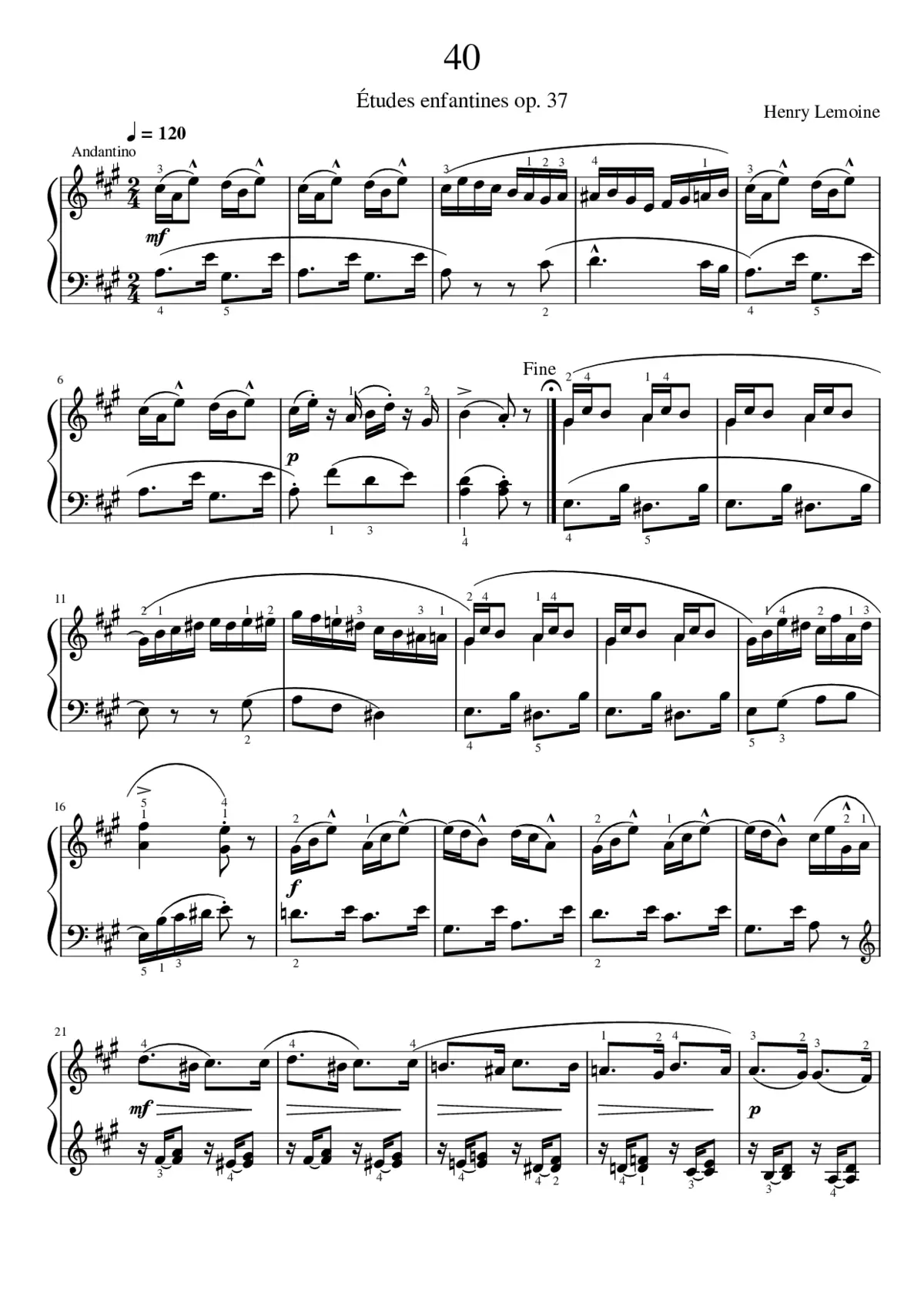 Études enfantines Op.37 - Page 1