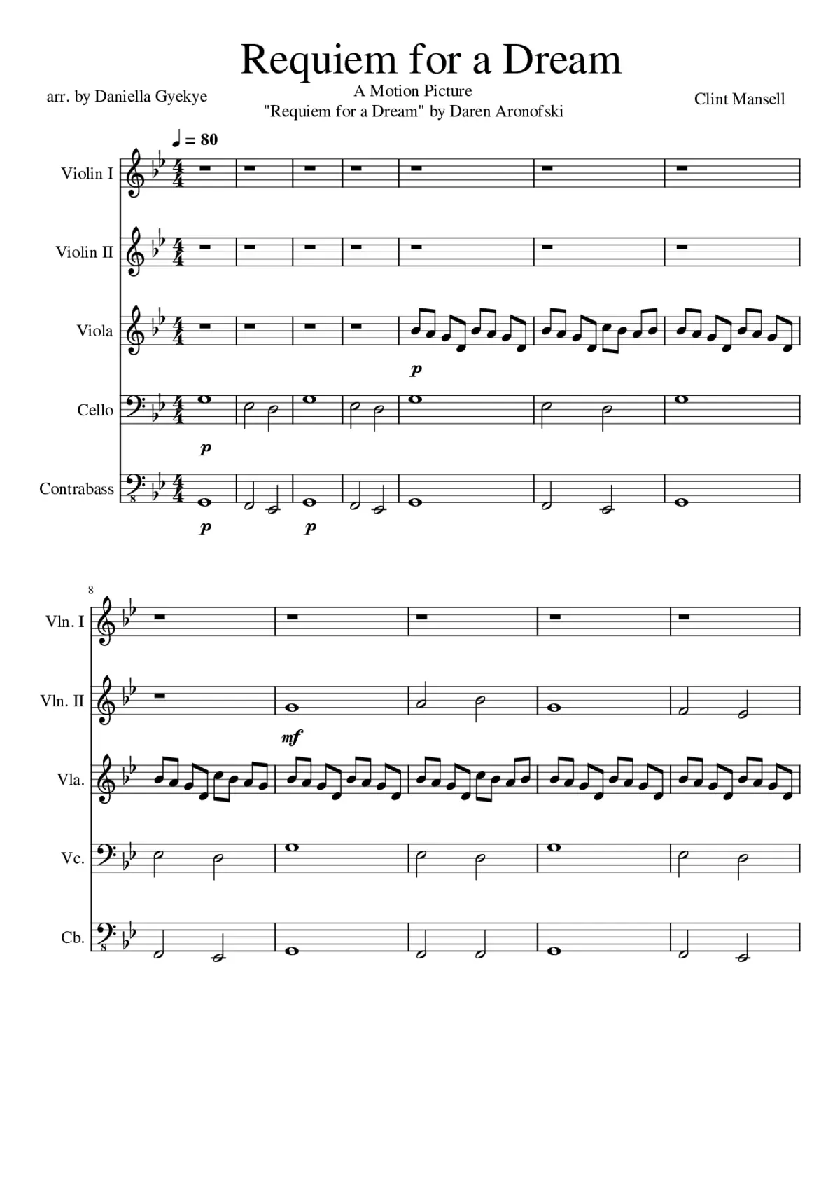 requiem for a dream theme - Page 1