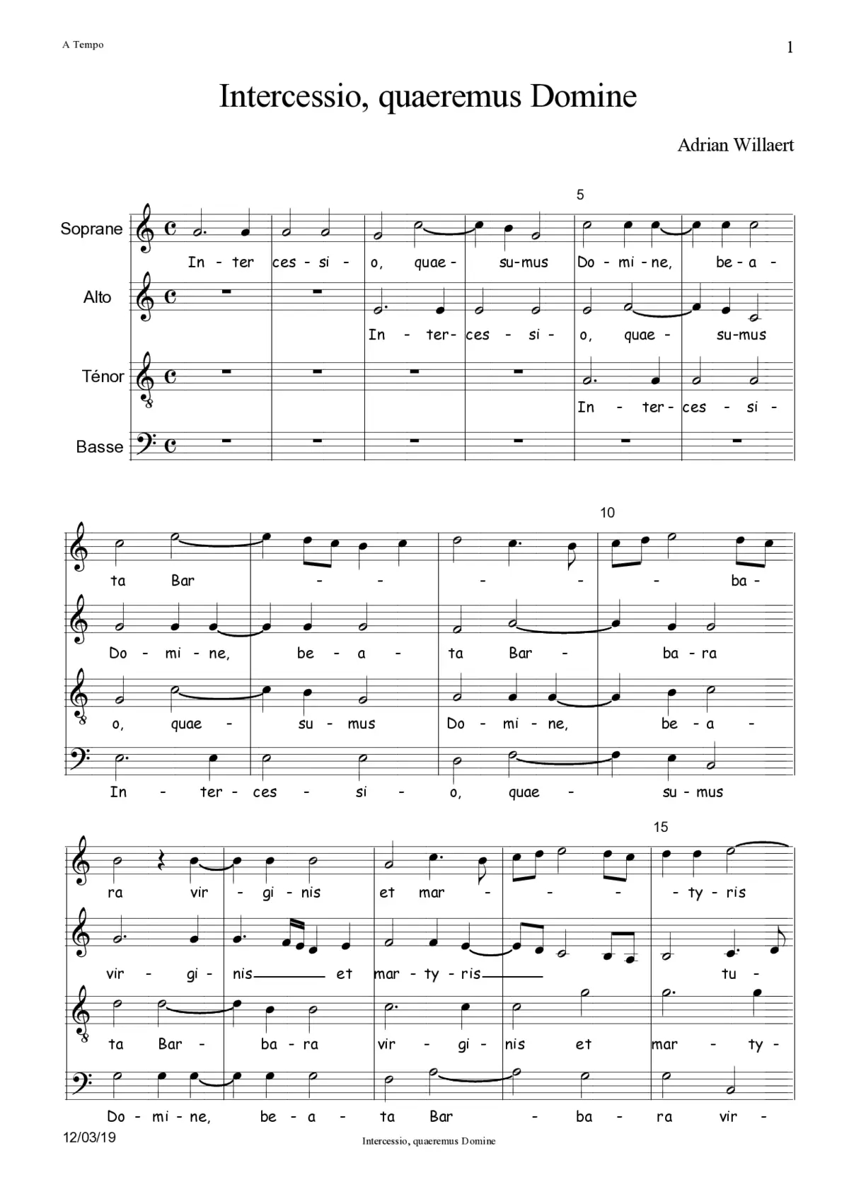 Intercessio, quaesumus Domine - Page 1