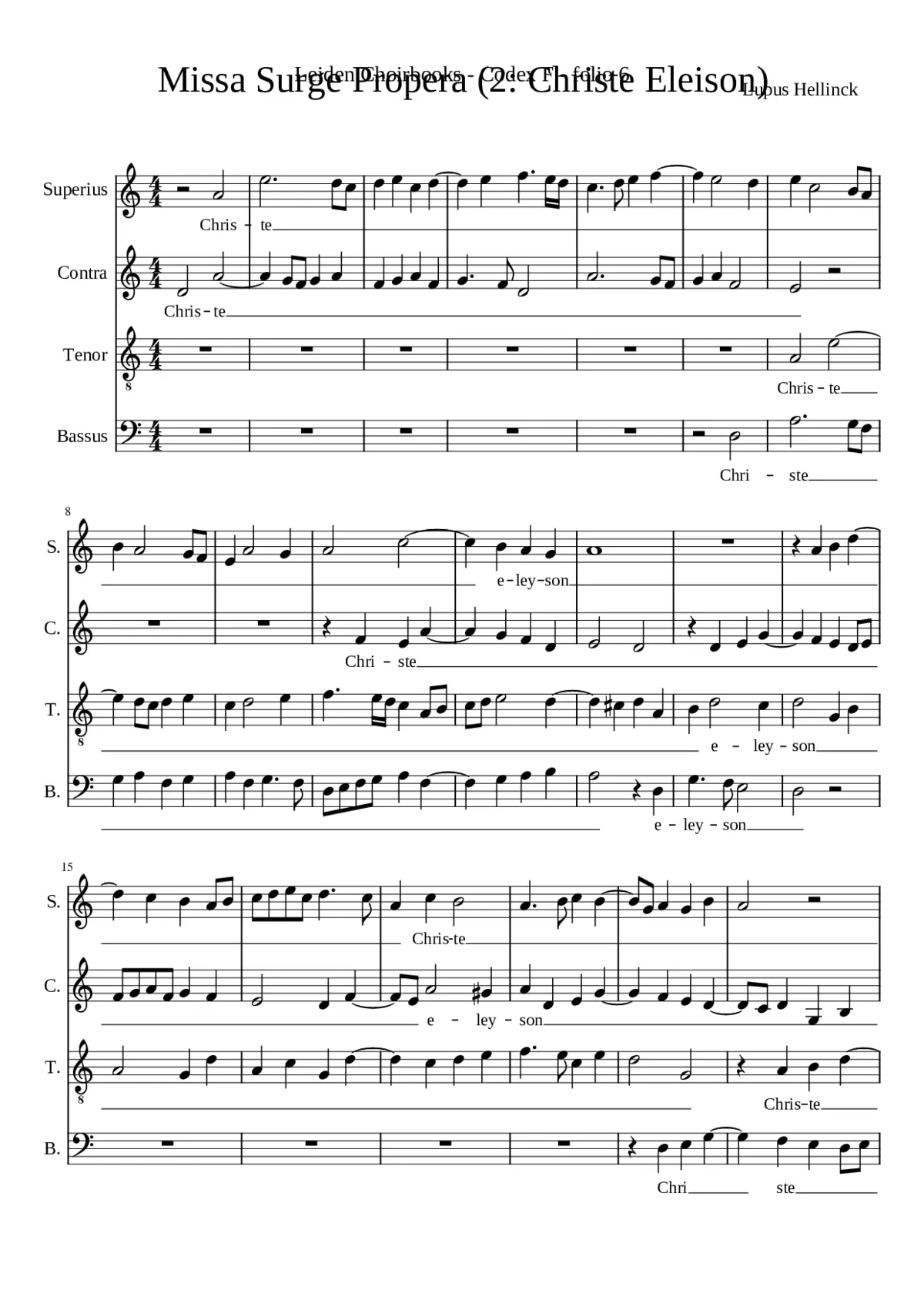 Missa Surge Propera - Page 1