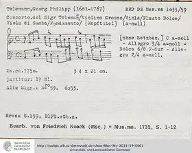 Concerto for Recorder and viola da gamba