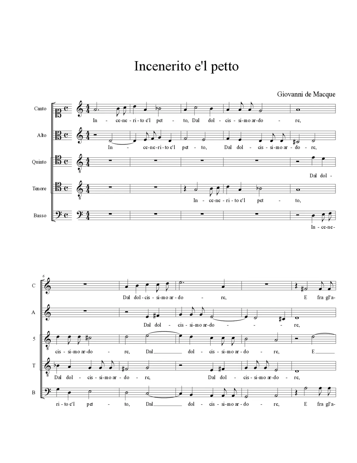 Incenerito e'l petto - Page 1