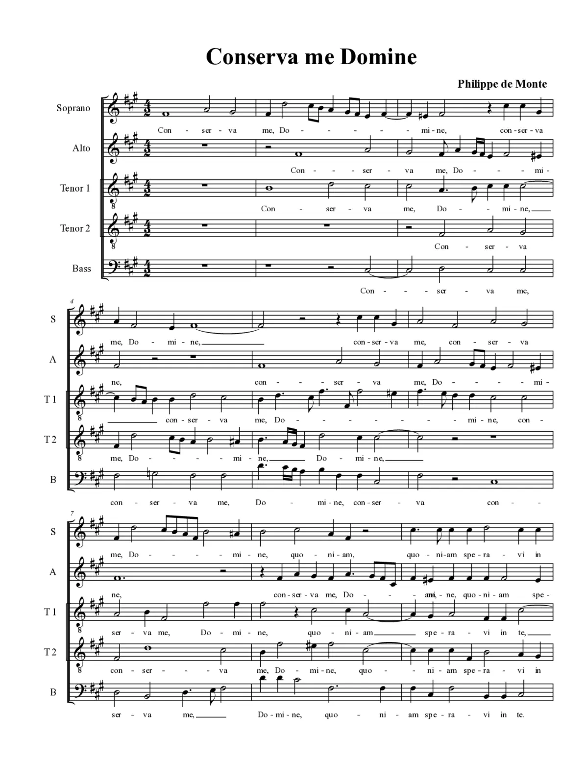 Conserva me, Domine - Page 1