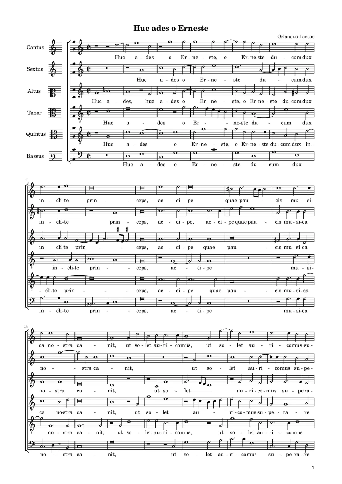 Huc ades o Erneste - Page 1