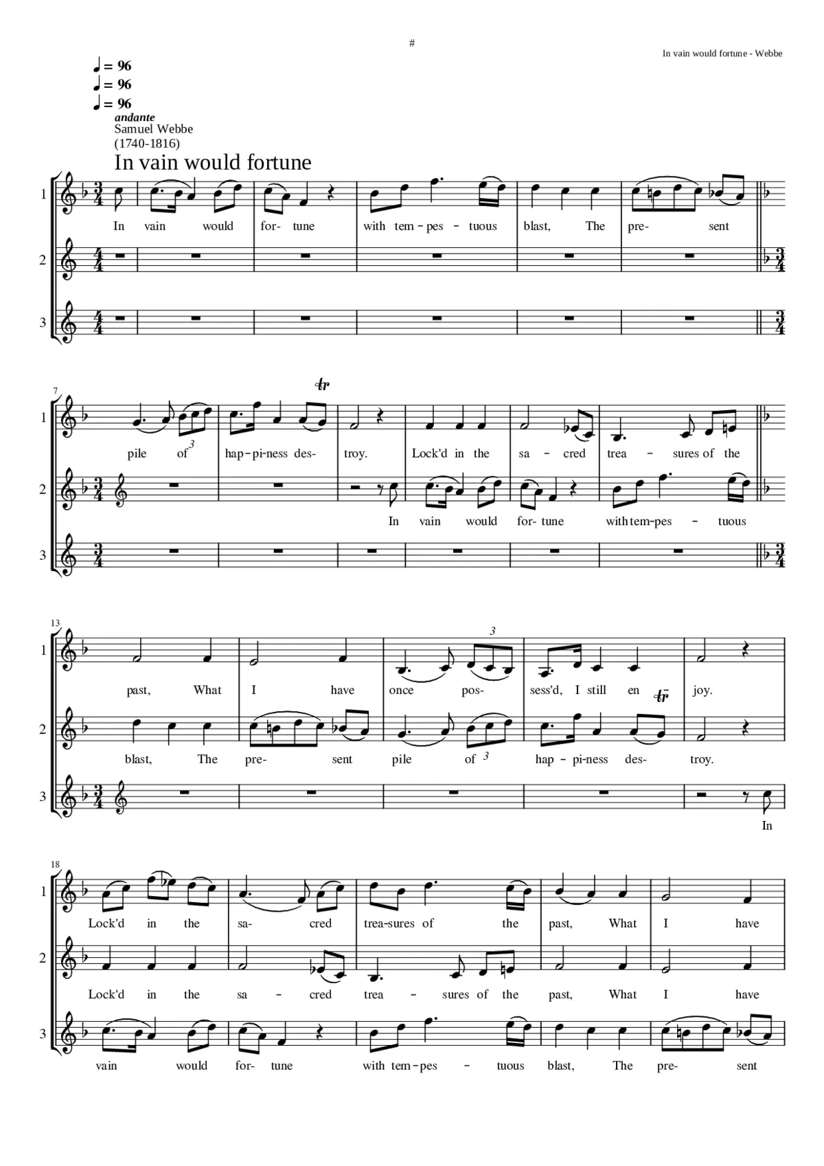 In vain would fortune - Page 1