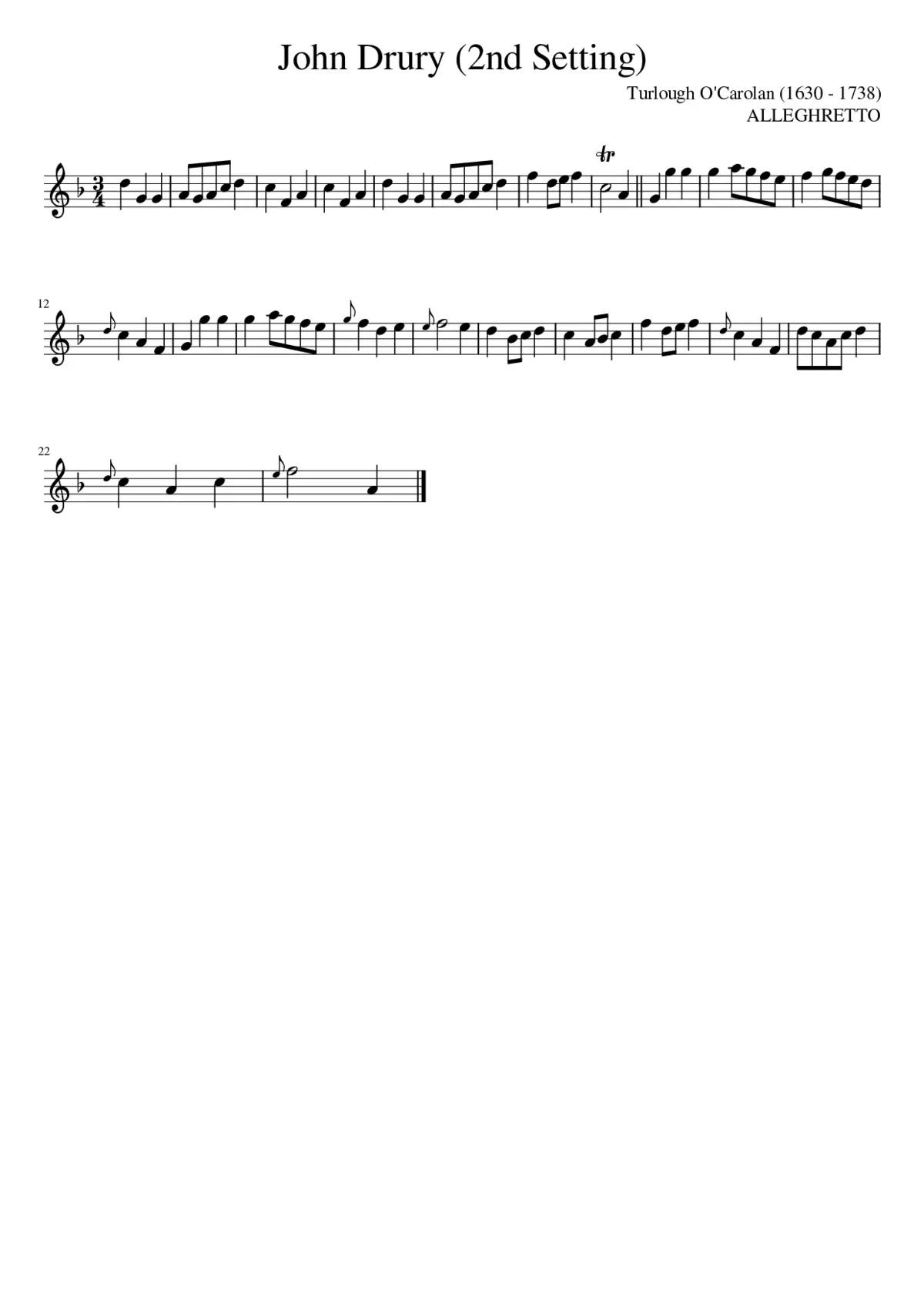 John Drury (2nd Setting) - Page 1