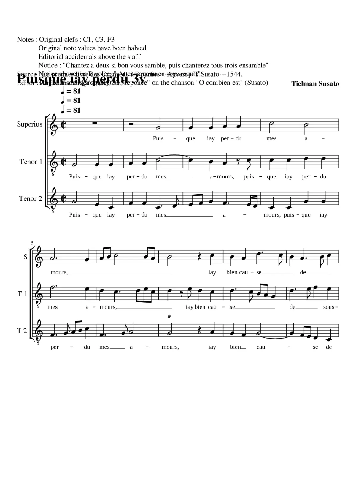 Puisque jay perdu - Page 1