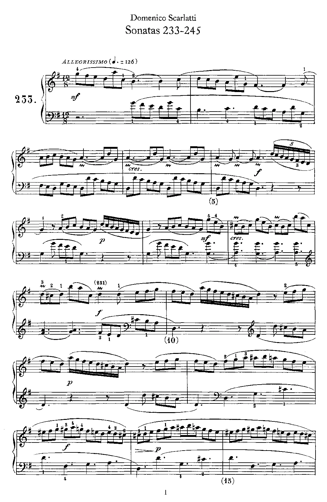 Keyboard Sonata in G major - Page 1