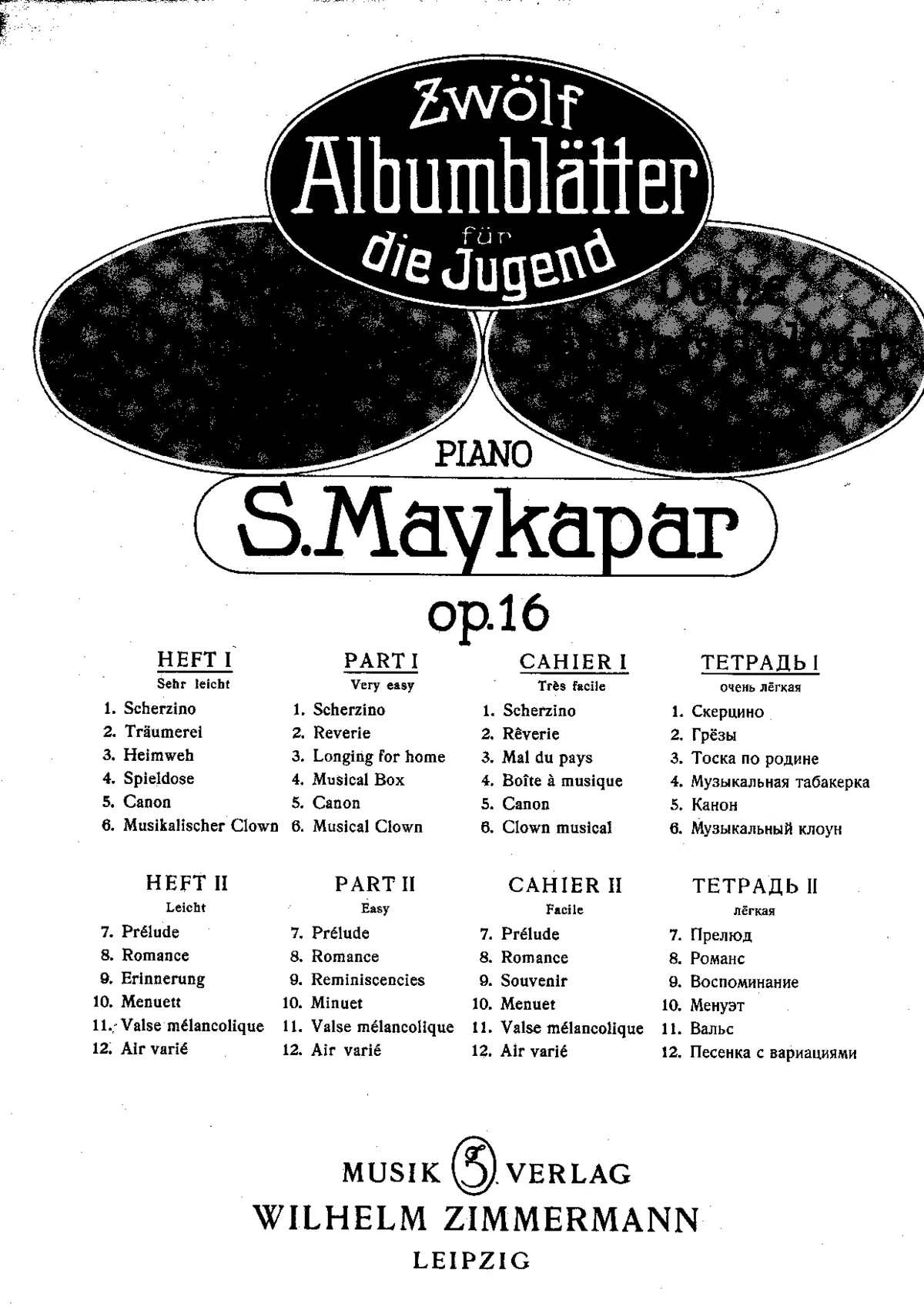 12 Albumblätter - Page 1