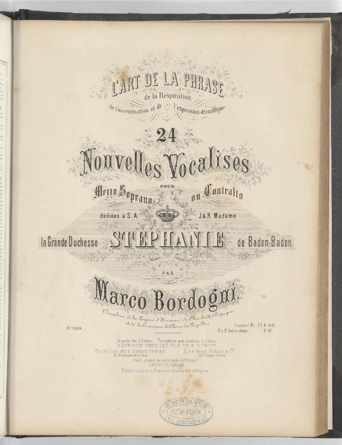 12 nouvelle vocalises, dont six avec paroles italiennes, pour mezzo-soprano - Page 1
