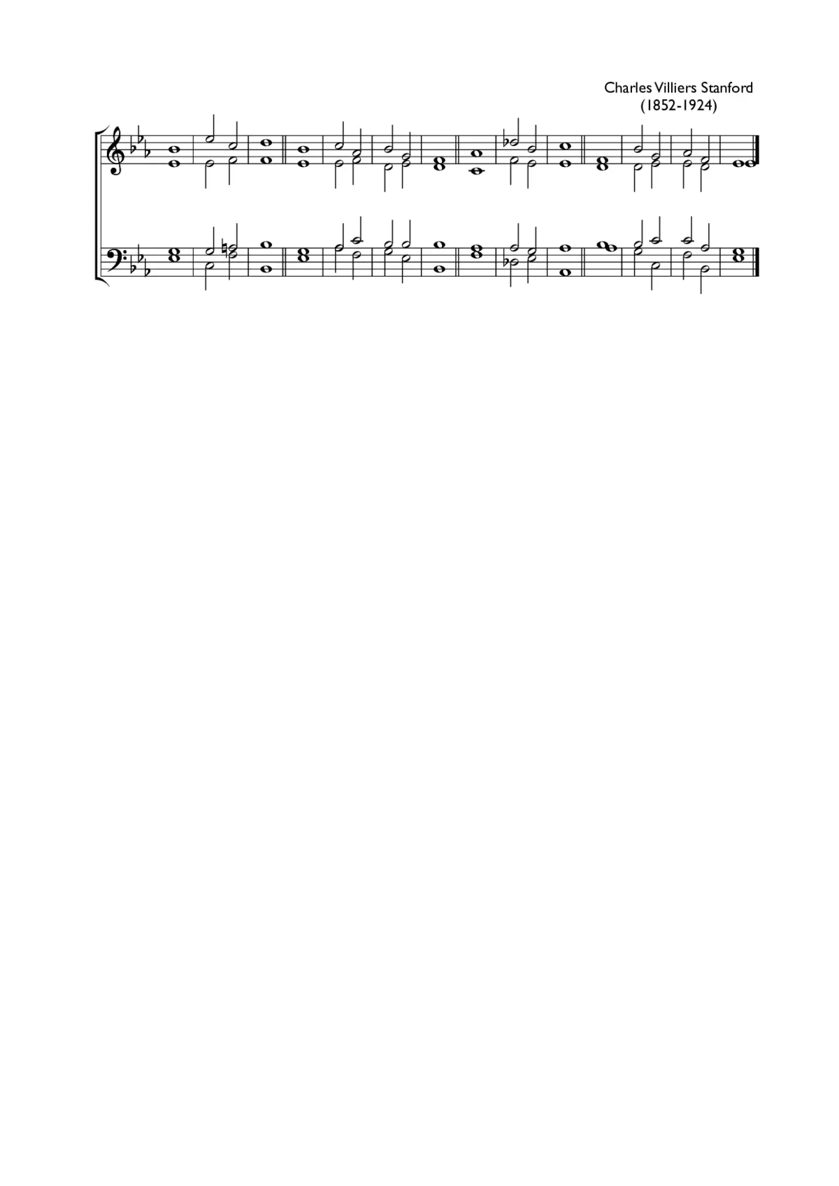 Double chant in E flat major - Page 1