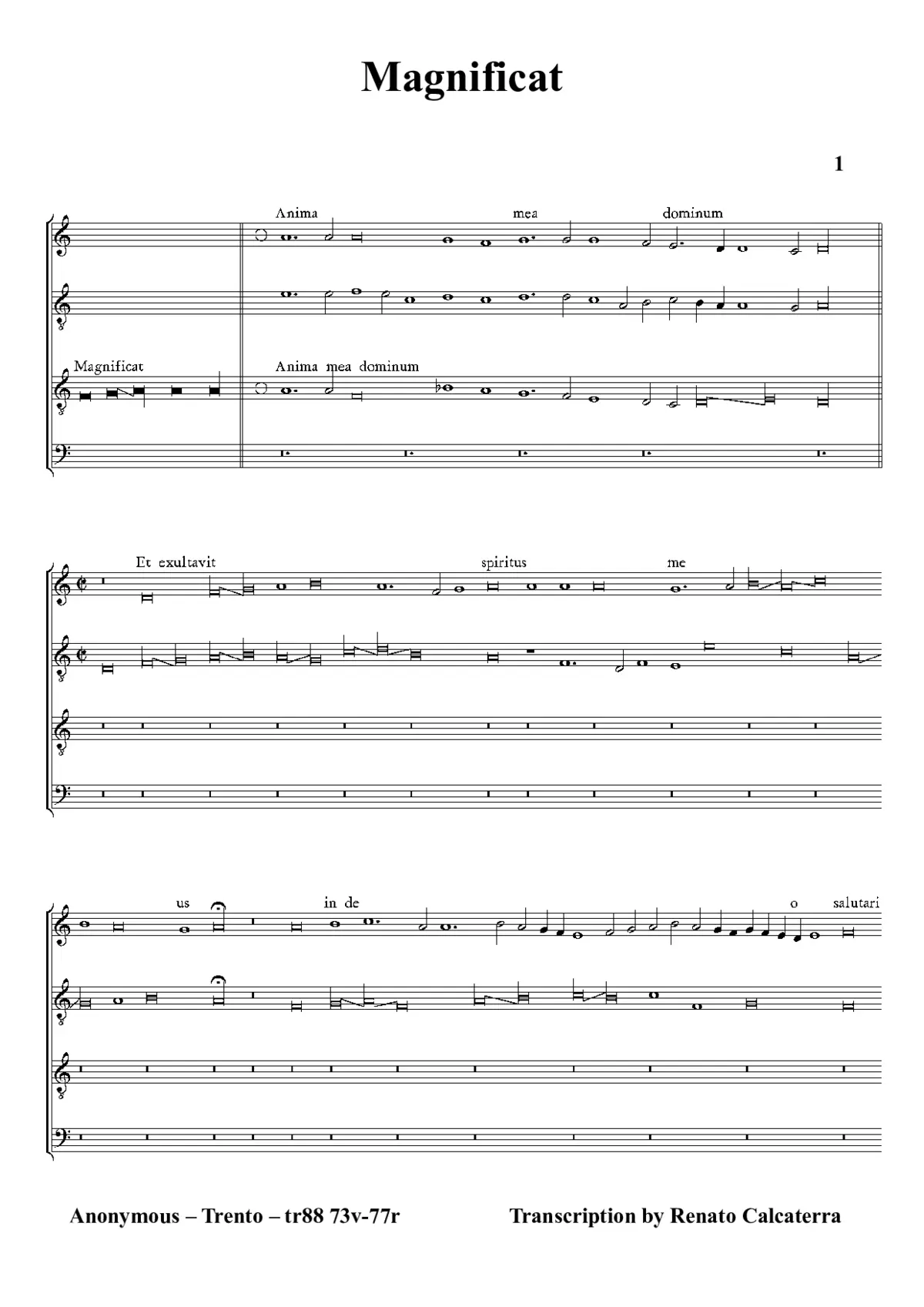 Magnificat (tr88) X - Page 1