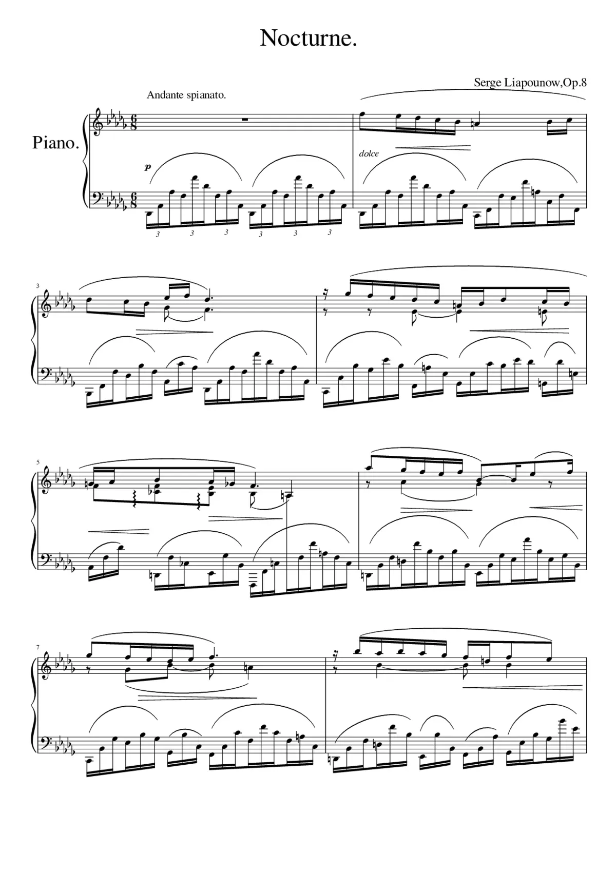 Nocturne Op.8 - Page 1