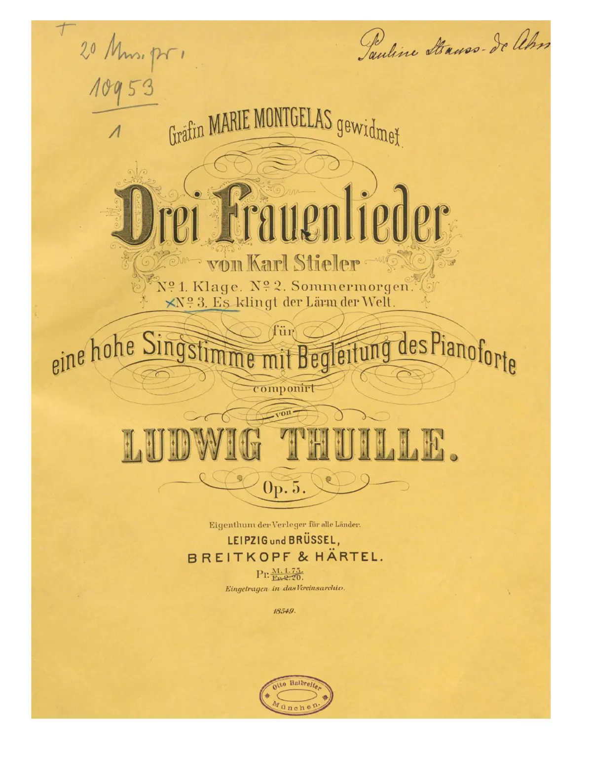 3 Frauenlieder - Page 1