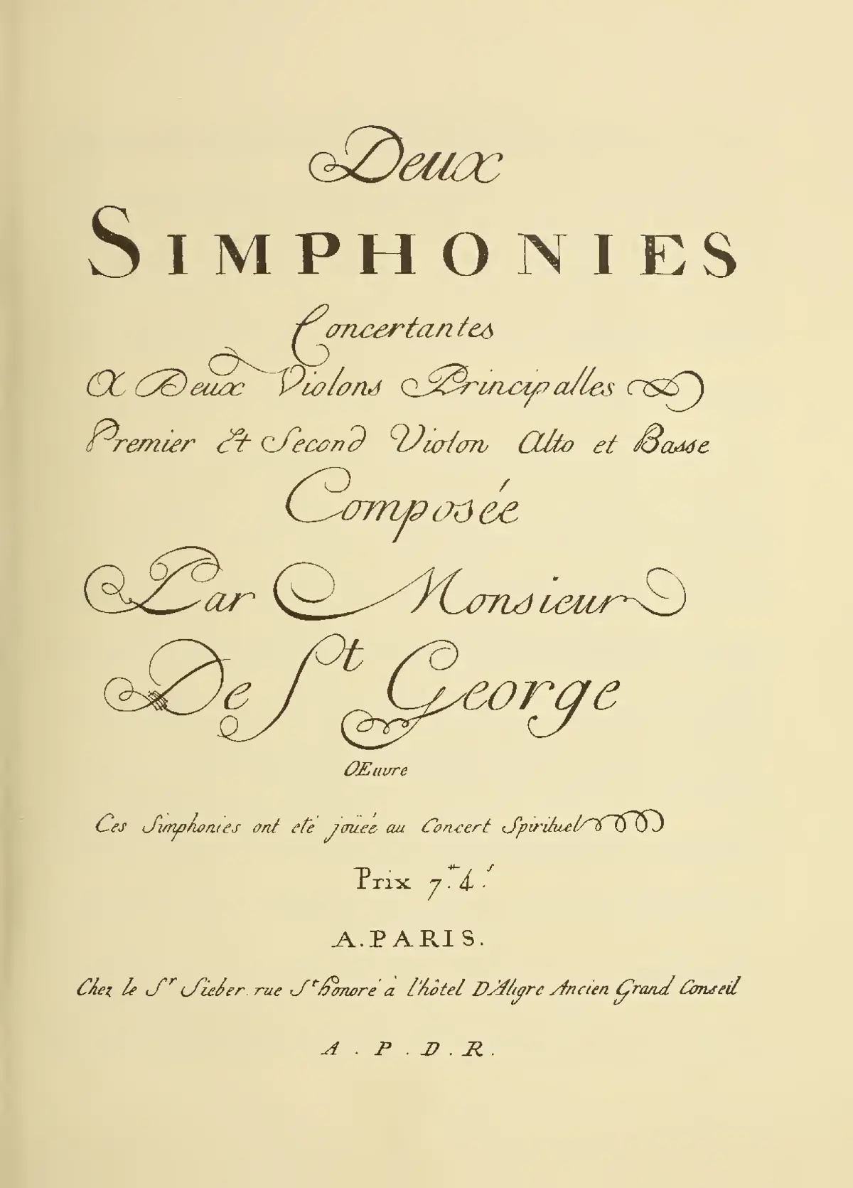 Deux symphonies concertantes ; Sinfonie Concertante XIII - Page 1