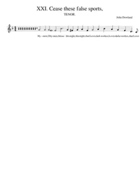 XXI. Cease these false sports