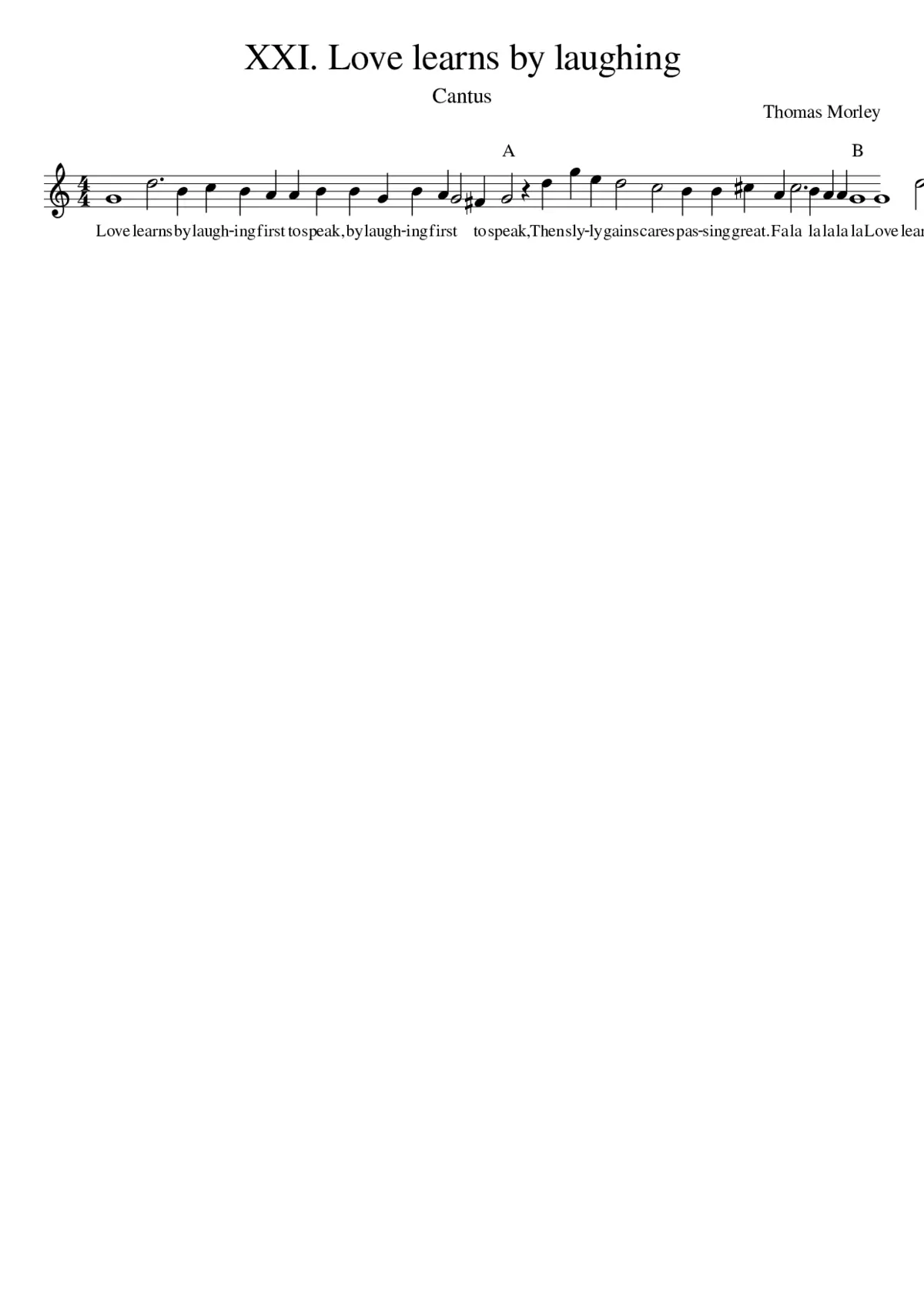 XXI. Love learns by laughing - Page 1