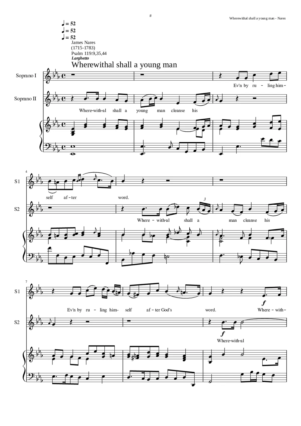 Wherewithal shall a young man cleanse his way - Page 1