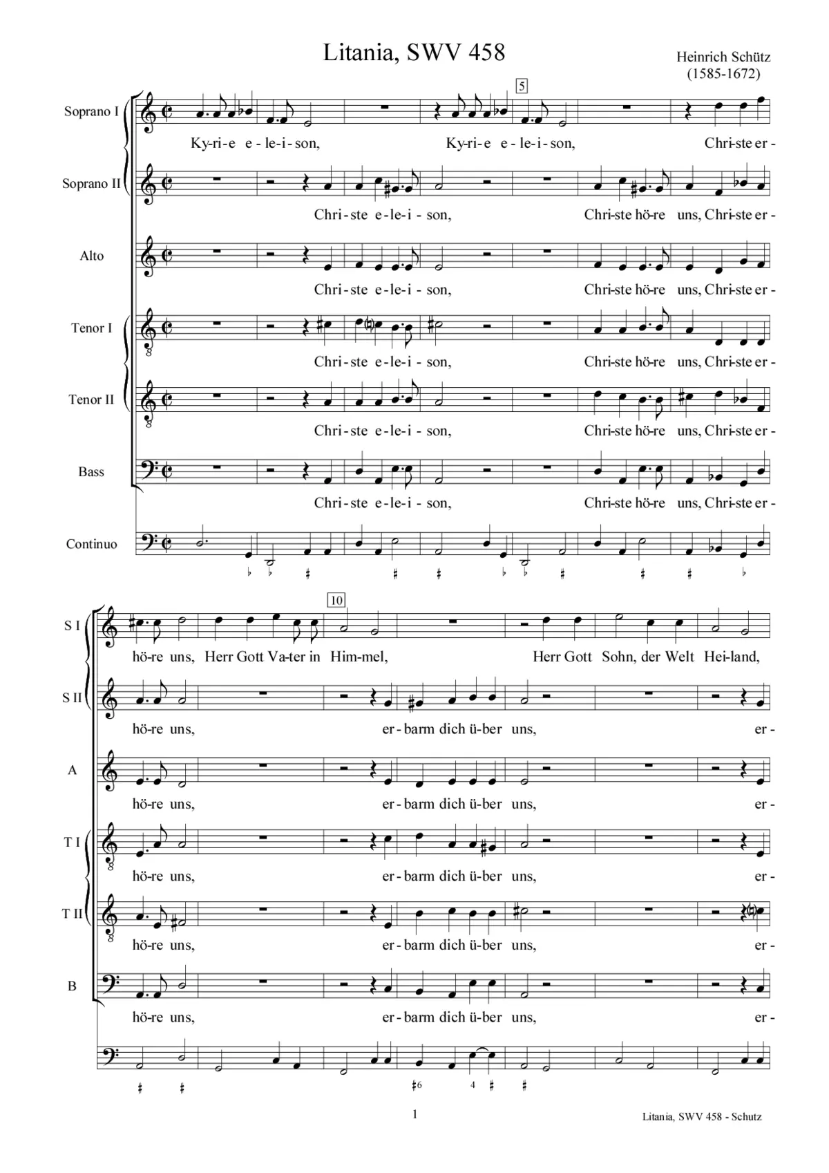 Litania II, SWV 458 - Page 1