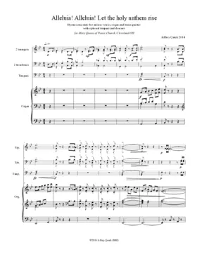 Alleluia! Let the holy anthem rise