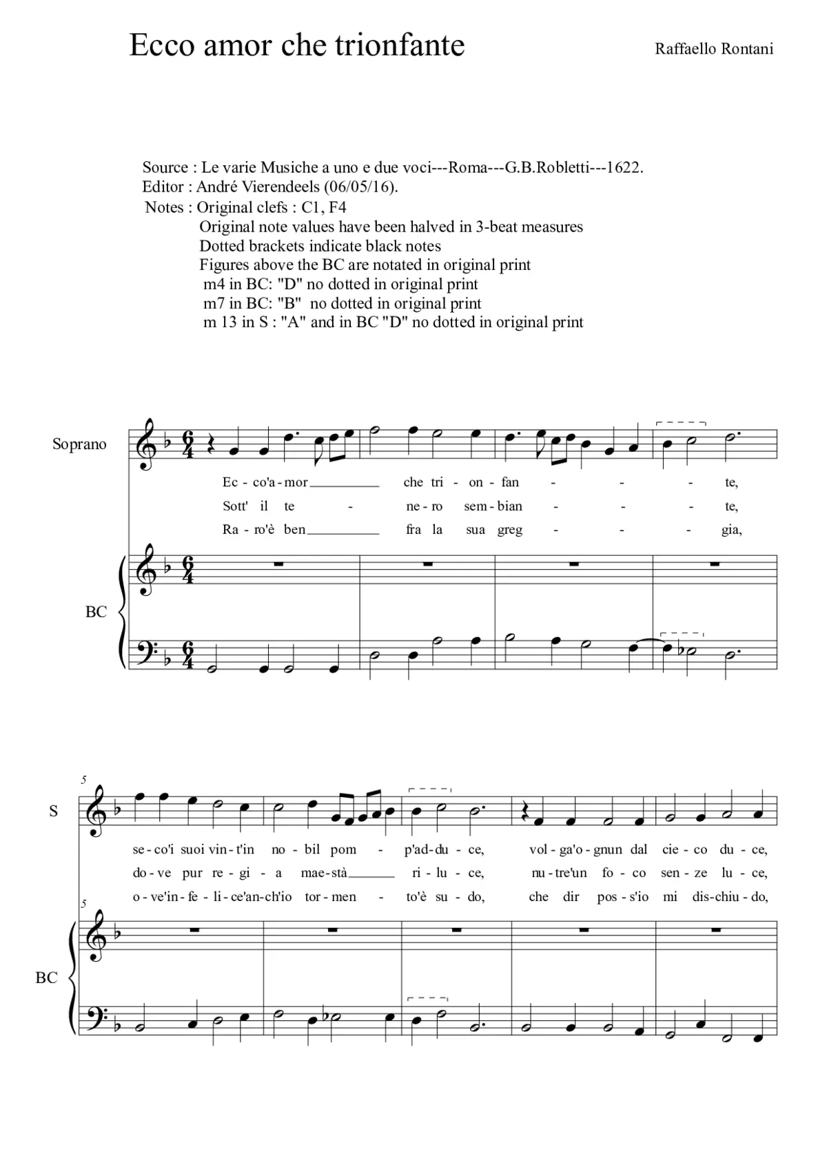 Ecce amor che trionfante - Page 1
