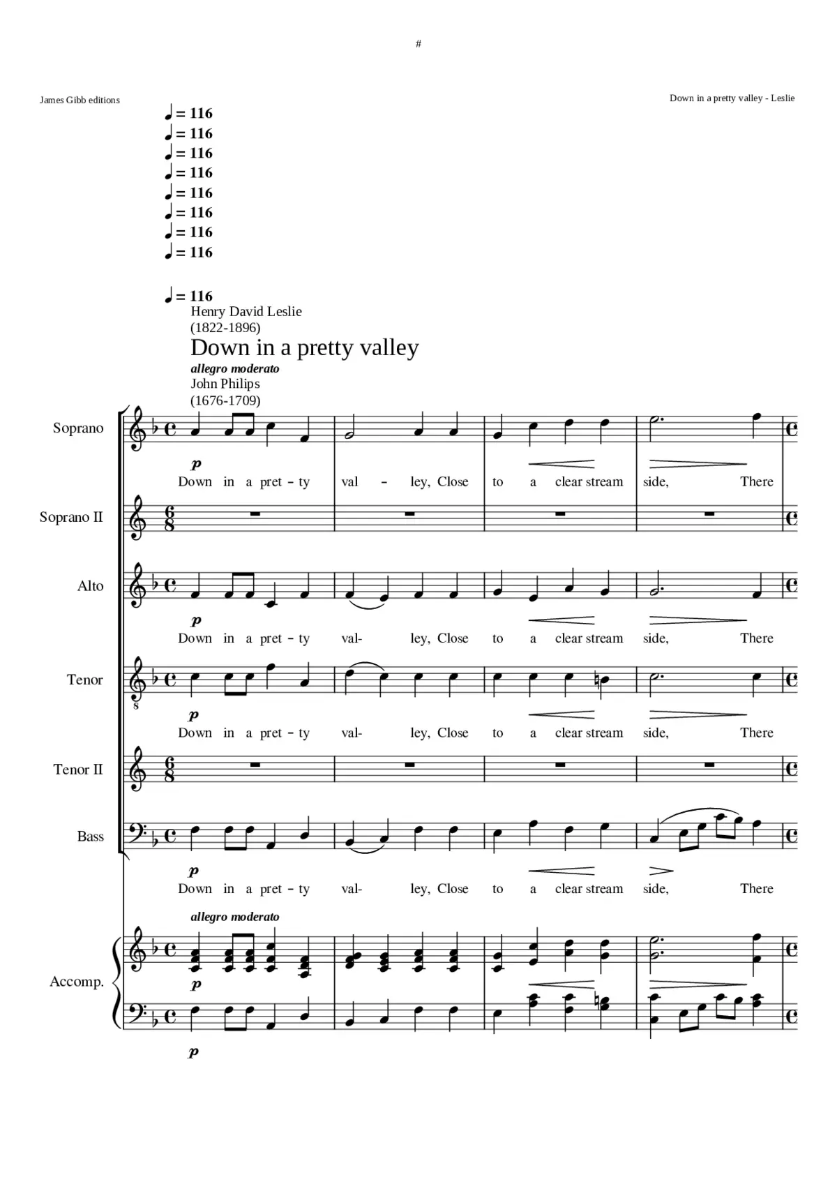 Down in a pretty valley - Page 1