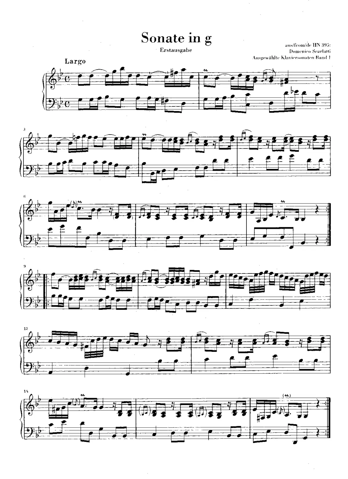Keyboard Sonata in G minor - Page 1