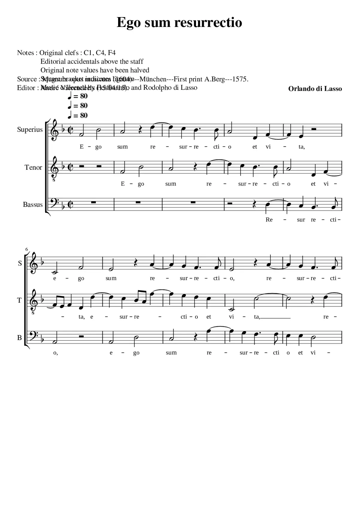 Ego sum resurrectio et vita - Page 1