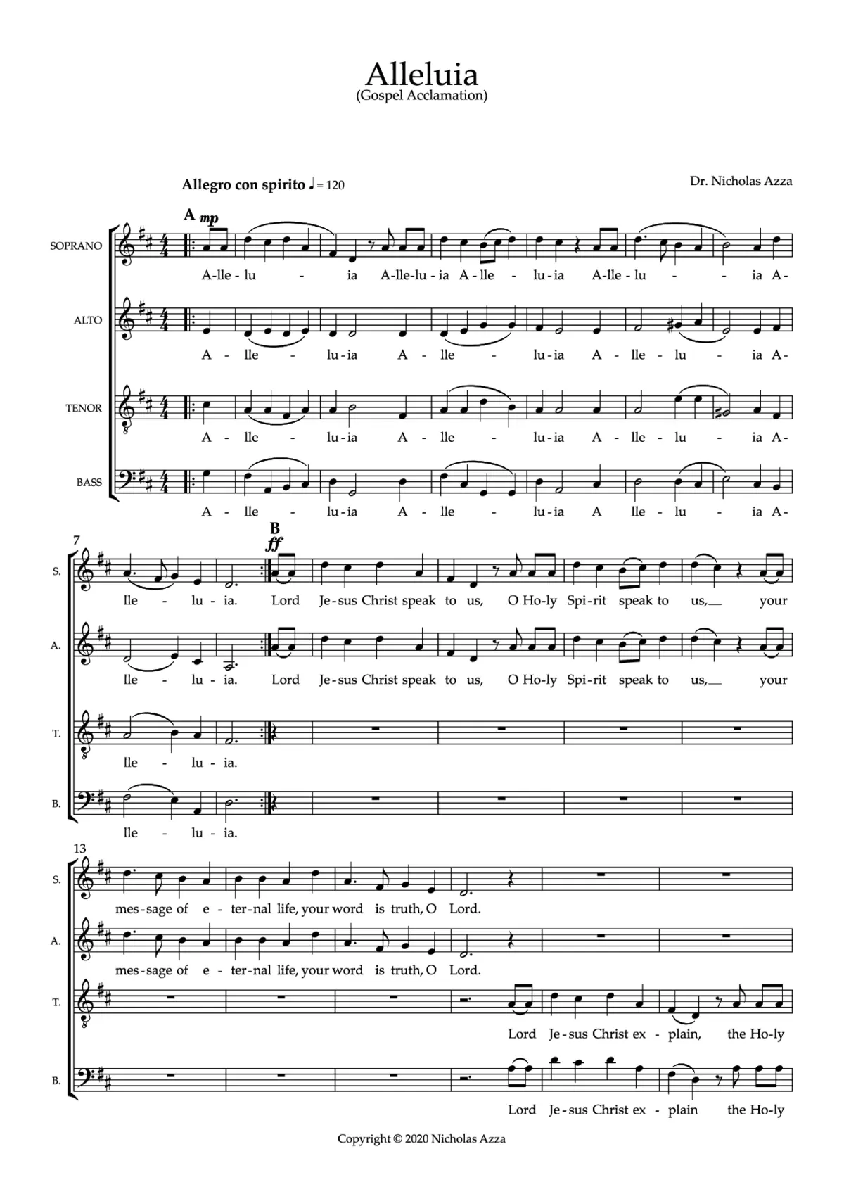 Alleluia! (Gospel Acclamation Canon) - Page 1