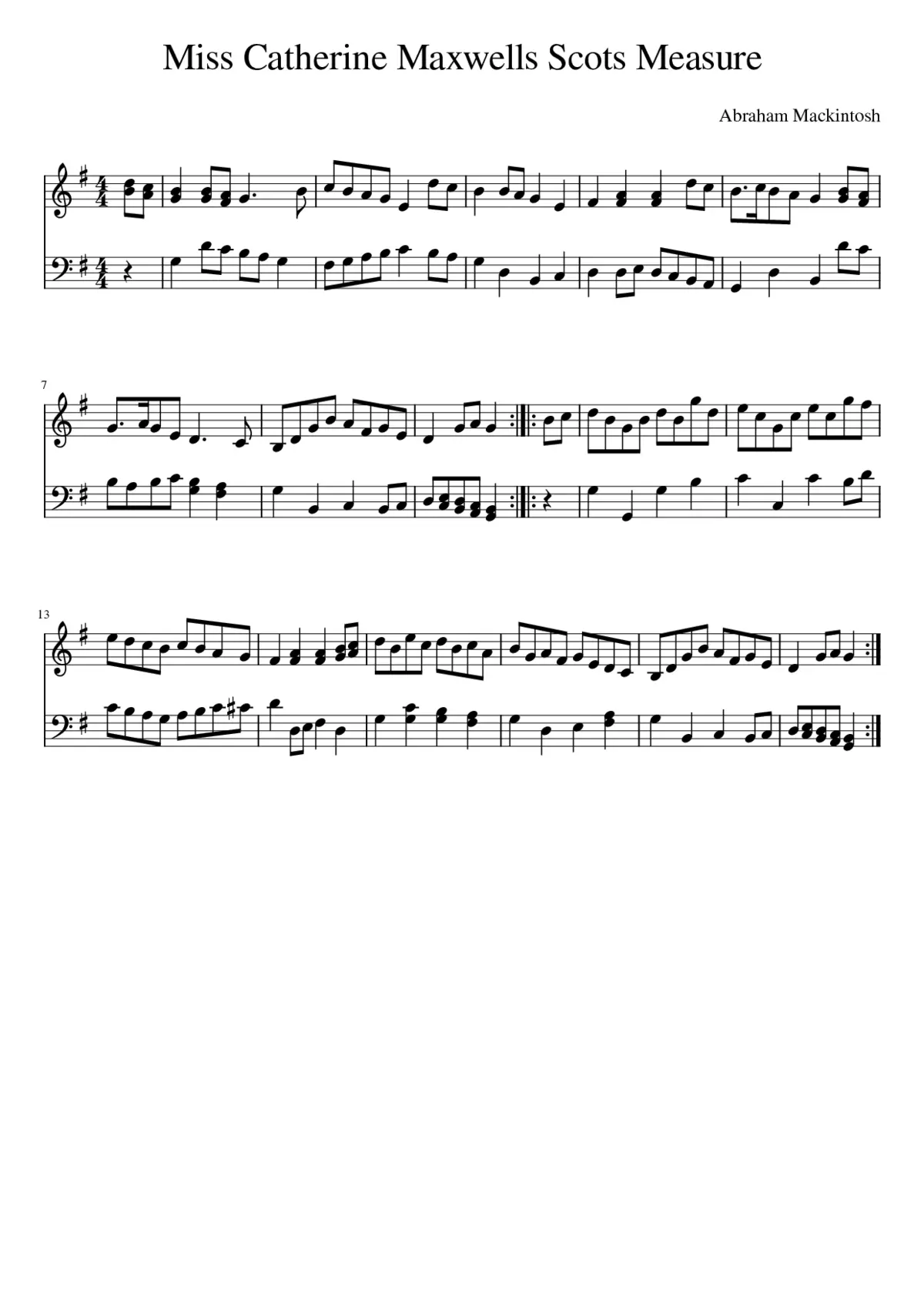 Miss Catherine Maxwells Scots Measure - Page 1