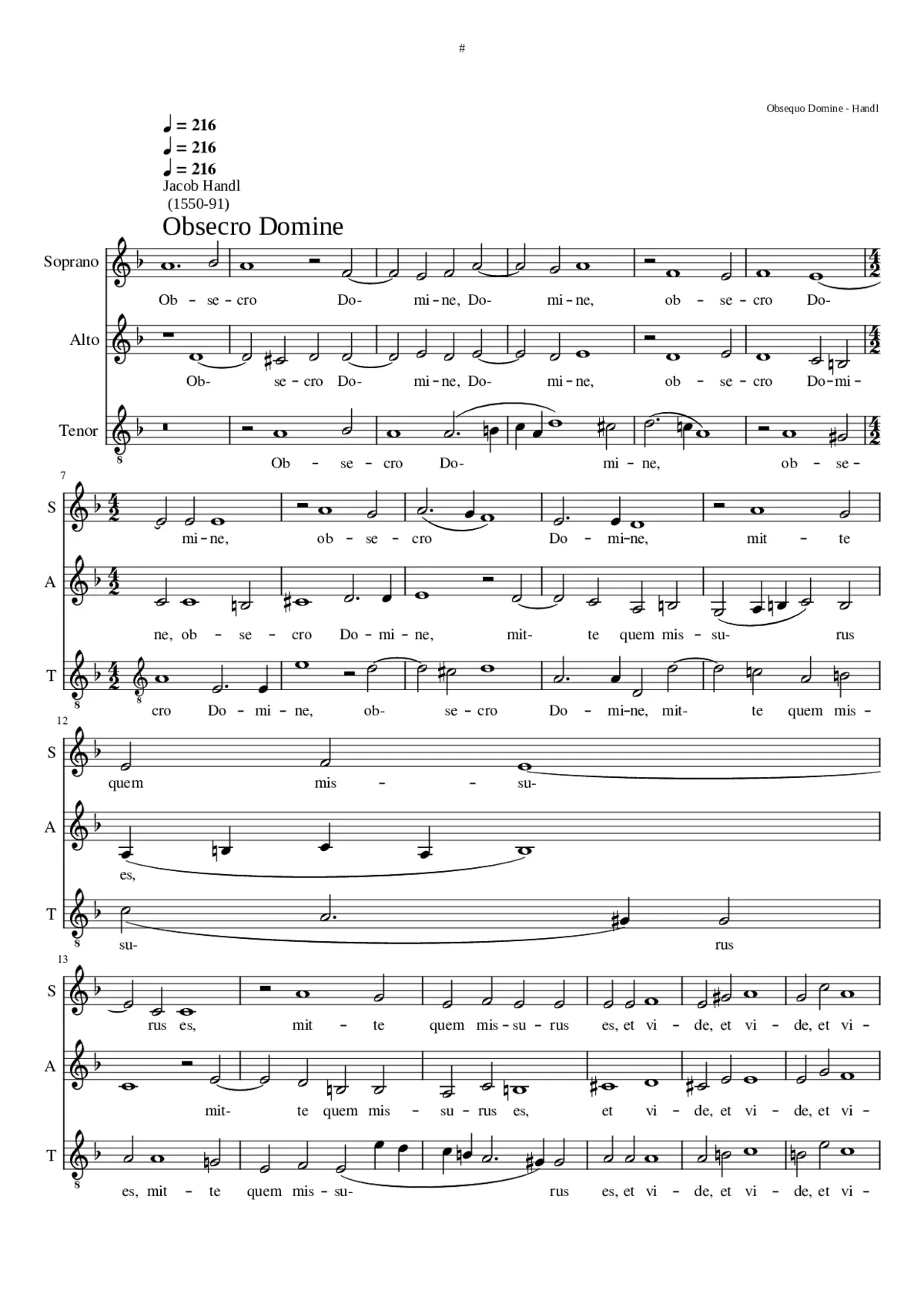 Obsecro Domine - Page 1